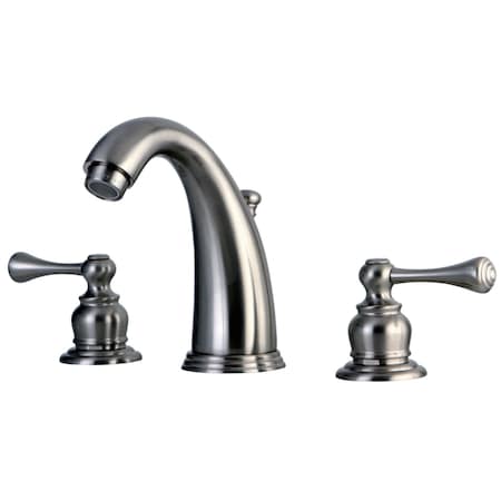 Kingston Brass KB988BL 8 to 16" Widespread Bathroom Faucet, Brushed Nickel KB988BL